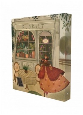 کلاسور 6 حلقه وزیری کد 108 طرح دختر گل فروش