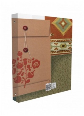 کلاسور 6 حلقه وزیری کد 113 طرح قالیچه پرنده