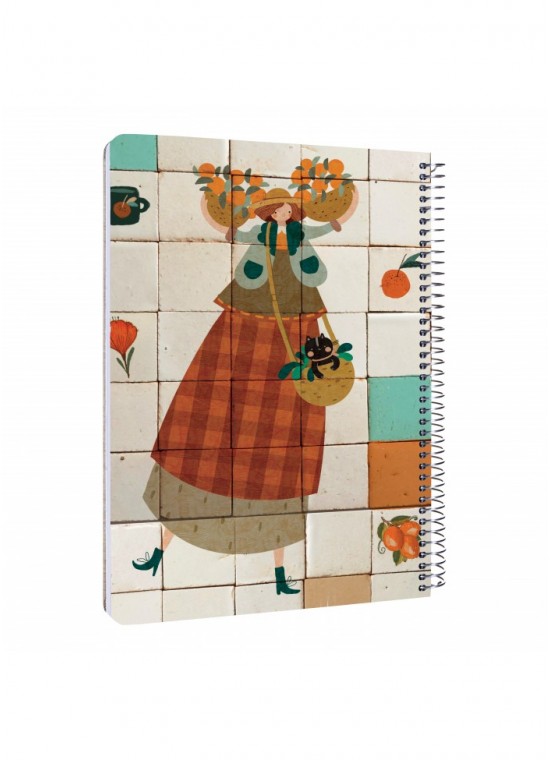 دفتر رحلی سیمی خطدار  سایز A4 مسترنوت کد 1