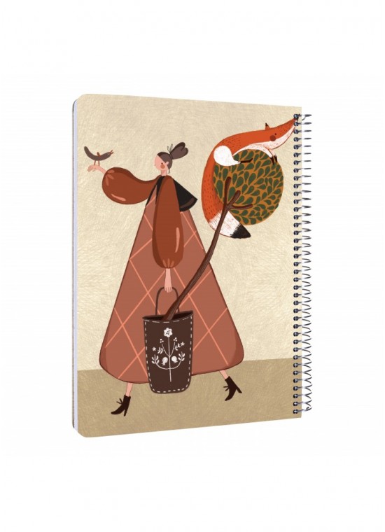 دفتر رحلی سیمی خطدار  سایز A4 مسترنوت کد 4