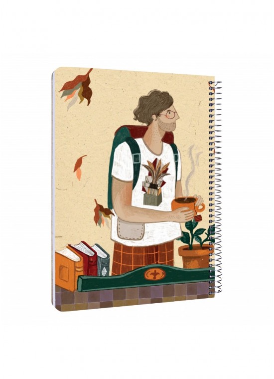 دفتر رحلی سیمی خطدار  سایز A4 مسترنوت کد 7