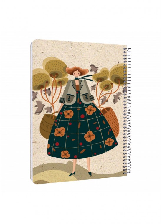 دفتر رحلی سیمی خطدار  سایز A4 مسترنوت کد 10