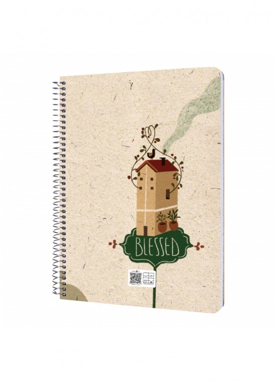 دفتر رحلی سیمی خطدار  سایز A4 مسترنوت کد 10