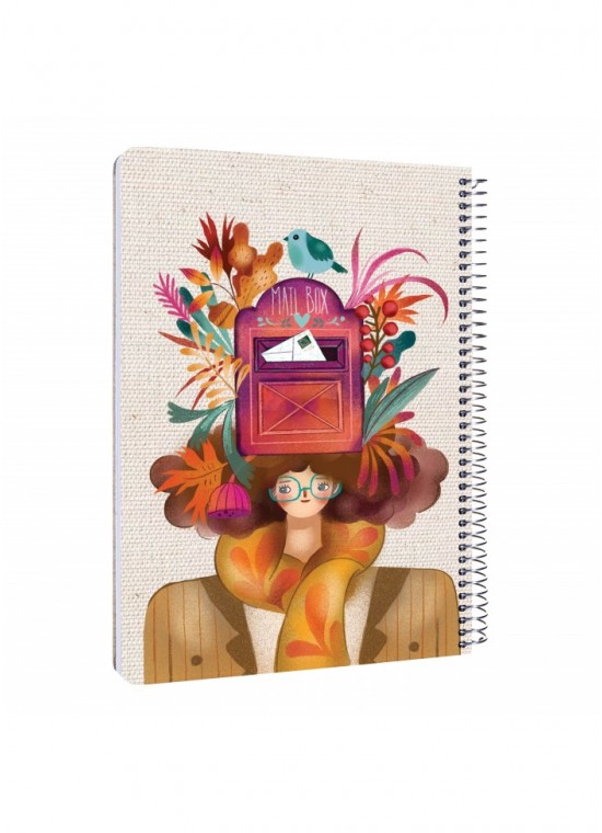 دفتر رحلی سیمی خطدار  سایز A4 مسترنوت کد 13