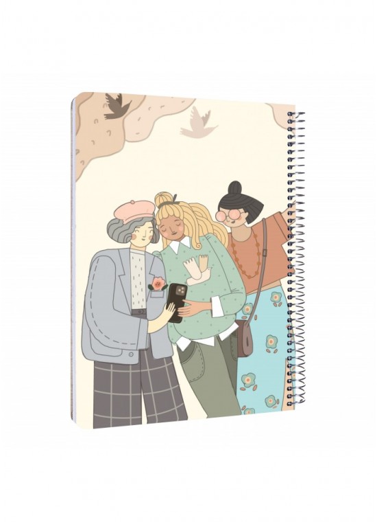 دفتر رحلی سیمی خطدار  سایز A4 مسترنوت کد 15