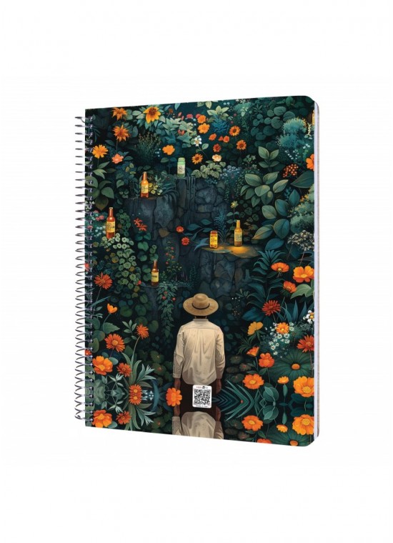 دفتر رحلی سیمی خطدار  سایز A4 مسترنوت کد 28