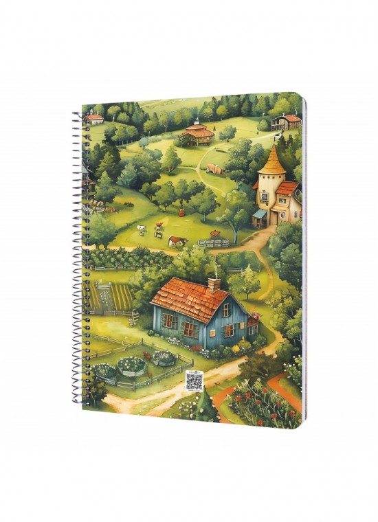 دفتر رحلی سیمی خطدار  سایز A4 مسترنوت کد 33