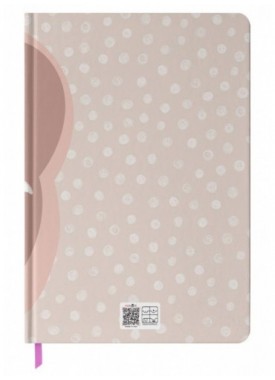 دفتر خط دار سایز A4 کد 104 طرح گلدان قهوه ای