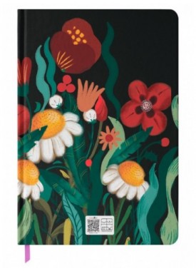 دفتر خط دار سایز A4 کد 112 طرح دختر گل چین