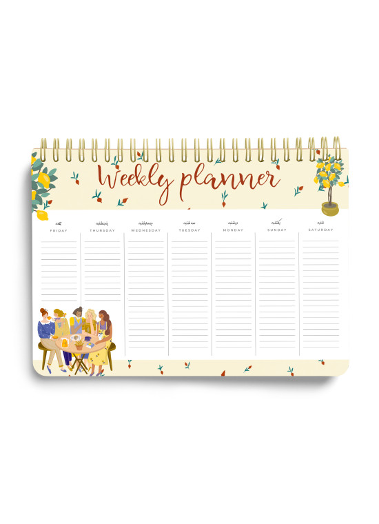 پلنر هفتگی رومیزیA4 کد 01