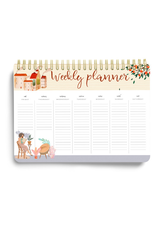 پلنر هفتگی رومیزیA4 کد 02