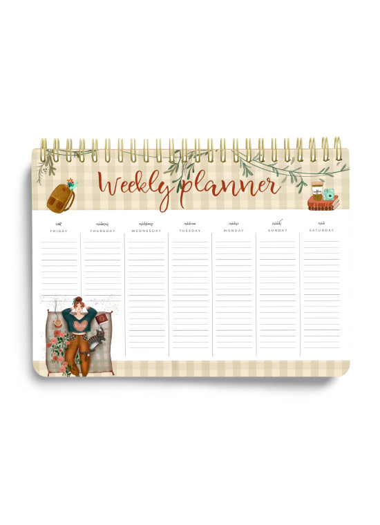 پلنر هفتگی رومیزیA4 کد 04