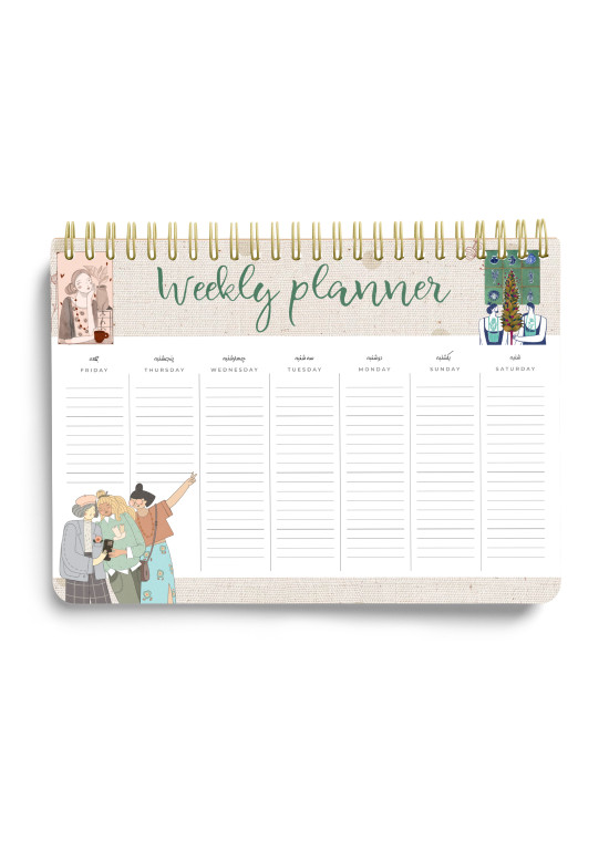 پلنر هفتگی رومیزیA4 کد 06