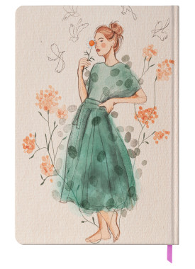 دفتر بی خط سایز A4 کد 114 طرح گل مارگریت