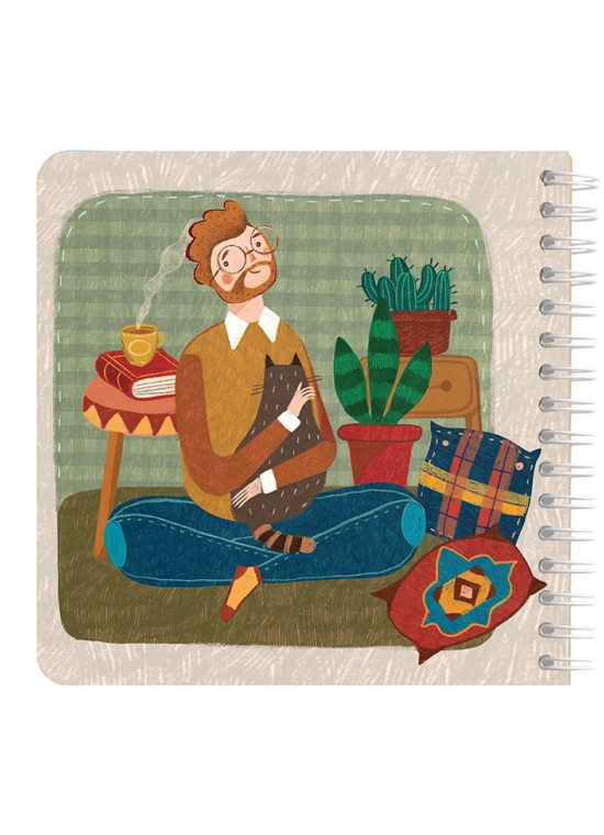 دفتر یادداشت مربع جلد سخت مسترنوت