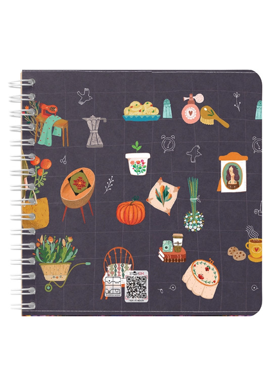 دفتر یادداشت مربع جلد سخت مسترنوت