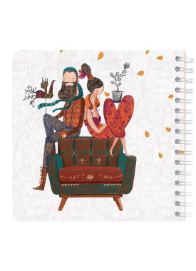 دفتر یادداشت مربع جلد سخت مسترنوت