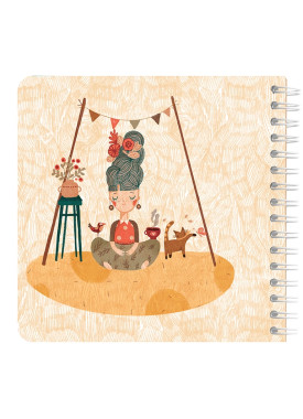 دفتر یادداشت مربع جلد سخت مسترنوت