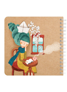 دفتر یادداشت مربع جلد سخت مسترنوت