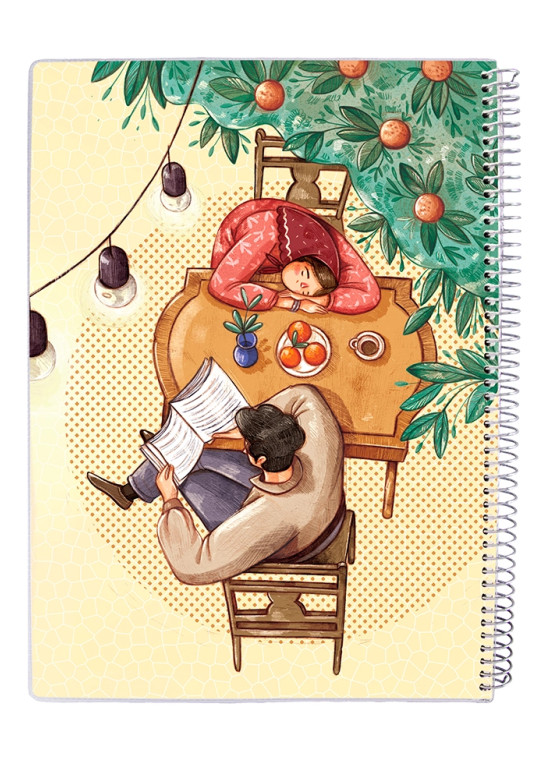 دفتر 50 برگ مجلد سیمی مسترنوت کد 59