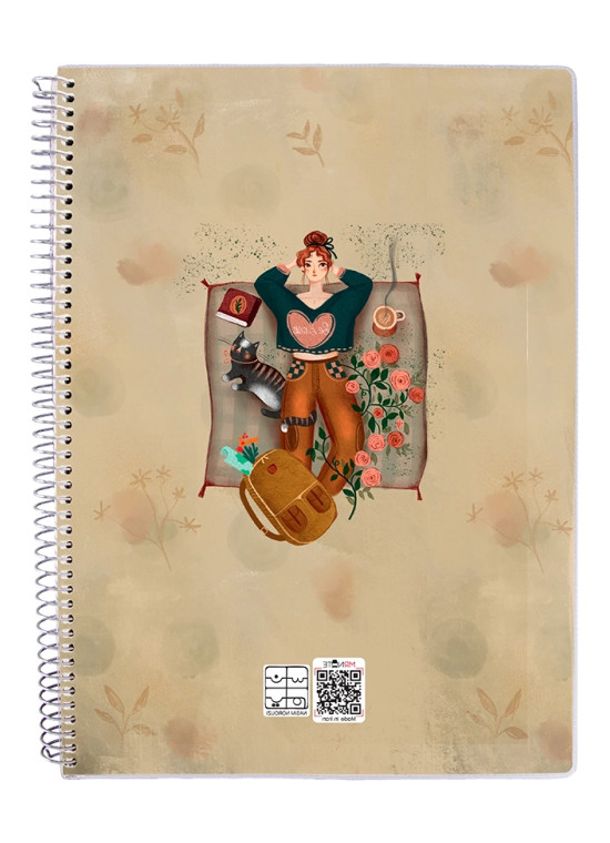 دفتر 100 برگ مجلد سیمی مسترنوت