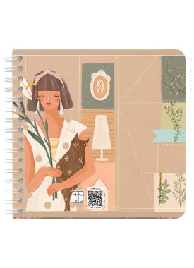 دفتر یادداشت مربع سیمی کد 40