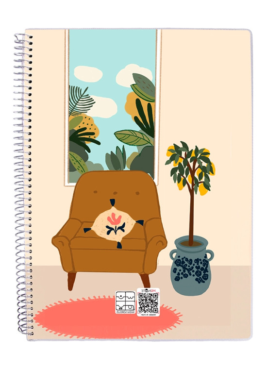 دفتر 80 برگ مجلد سیمی مسترنوت