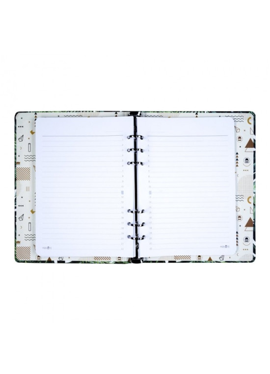 کلاسور 6 حلقه وزیری کد 112 طرح دختر گل چین