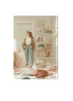دفتر یادداشت جیبی کد N-23 طرح دختر کتابخوان