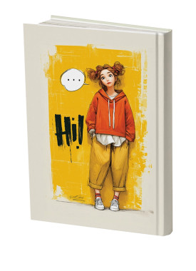 دفتر خط دار رقعی مسترنوت طرح دختر خجالتی