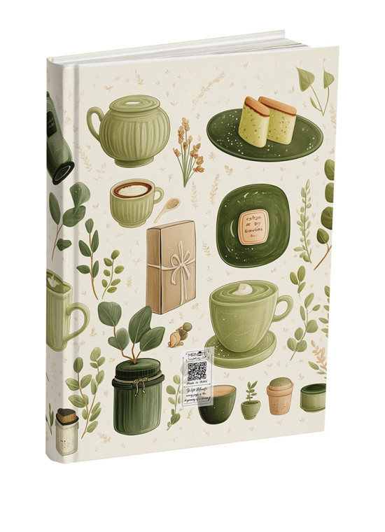 دفتر خط دار رقعی مسترنوت طرح آرامش سبز