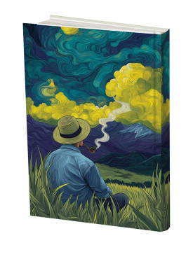 دفتر خط دار رقعی مسترنوت طرح ونکوک و آسمان پرستاره