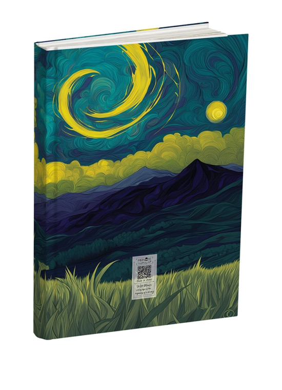 دفتر خط دار رقعی مسترنوت طرح ونکوک و آسمان پرستاره