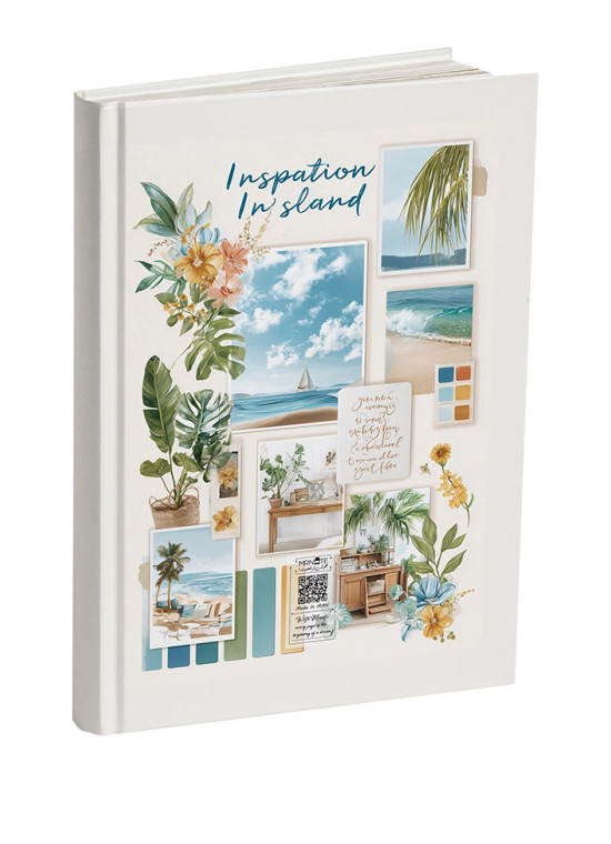 دفتر خط دار رقعی مسترنوت طرح جزیره و ساحل آبی