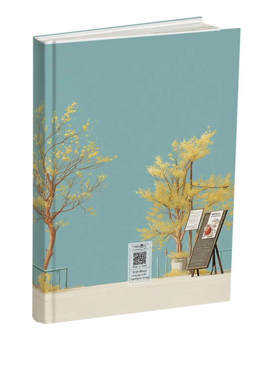 دفتر خط دار رقعی مسترنوت طرح کافه یونانی