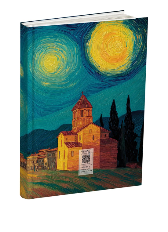 دفتر خط دار رقعی مسترنوت طرح شب پرستاره پیزا