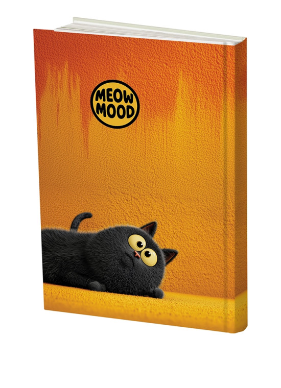 دفتر خط دار رقعی مسترنوت طرح گربه سیاه میو مود