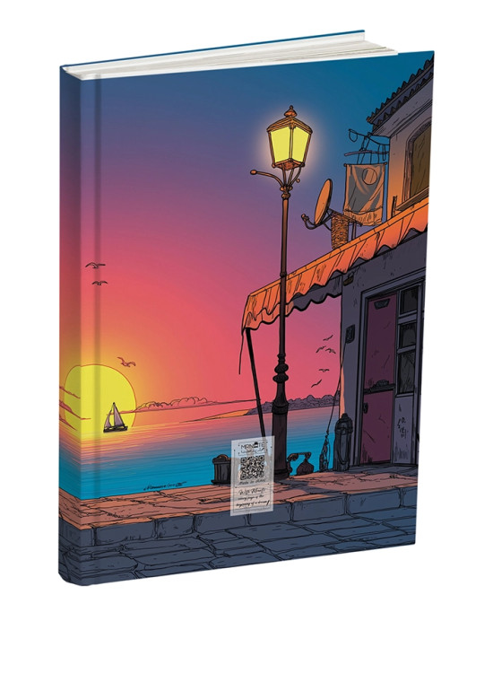 دفتر رقعی خط دار طرح سفر تا غروب مسترنوت | الهام از آرامش و آزادی