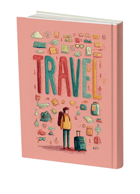 دفتر خط دار N-35 | طرح TRAVEL | ۱۰۰ برگ