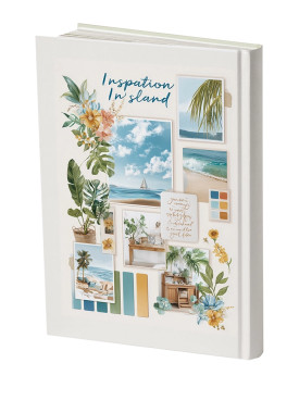 دفتر پلنر رنگی مستر نوت | طرح جزیره و ساحل آبی | چاپ تمام رنگی