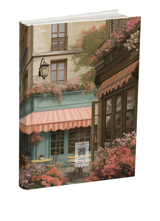 دفتر پلنر رنگی مستر نوت | طرح کافه پاریس | چاپ تمام رنگی