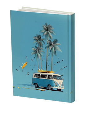 پلنر رنگی رقعی کد N-33 طرح آواز نخل‌های آبی