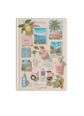 پلنر رنگی جیبی کد N_13 طرح تعطیلات صورتی