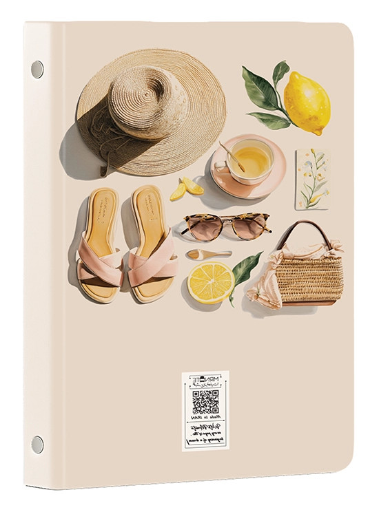 کلاسور 26 حلقه کد N-13 طرح تعطیلات صورتی