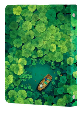 کلاسور 26 حلقه کد N-37 طرح برگ های نیلوفر