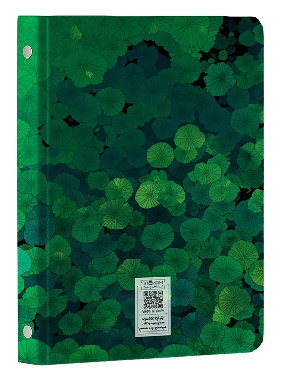 کلاسور ۲۶ حلقه طرح برگ‌های نیلوفر مدل N-38 | خرید کلاسور فانتزی و باکیفیت