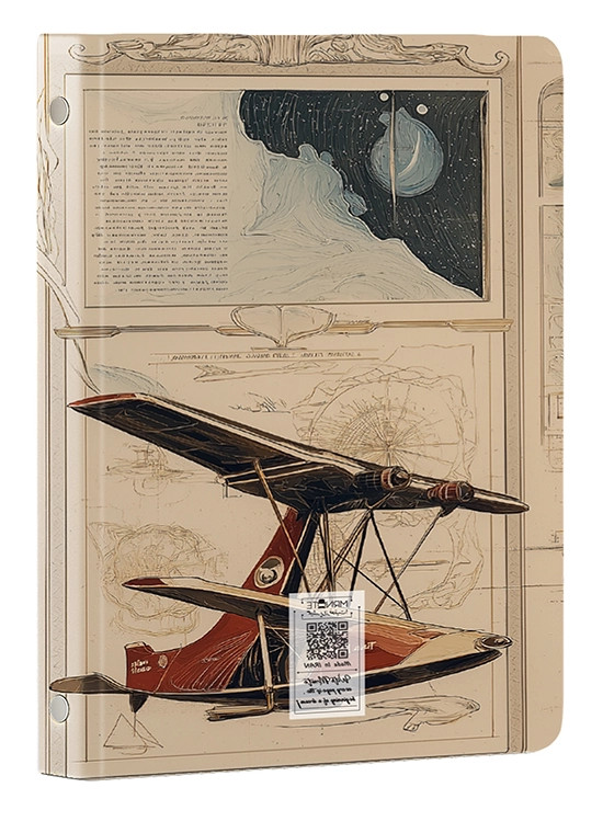 کلاسور ۲۶ حلقه طرح رویاهای پرواز مدل N-18 | خرید کلاسور فانتزی و باکیفیت