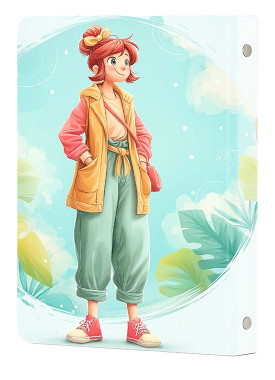 کلاسور 26 حلقه کد N-17 طرح دختر مو قرمز