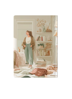 پلنر رنگی جیبی کد N_23 طرح دختر کتابخوان