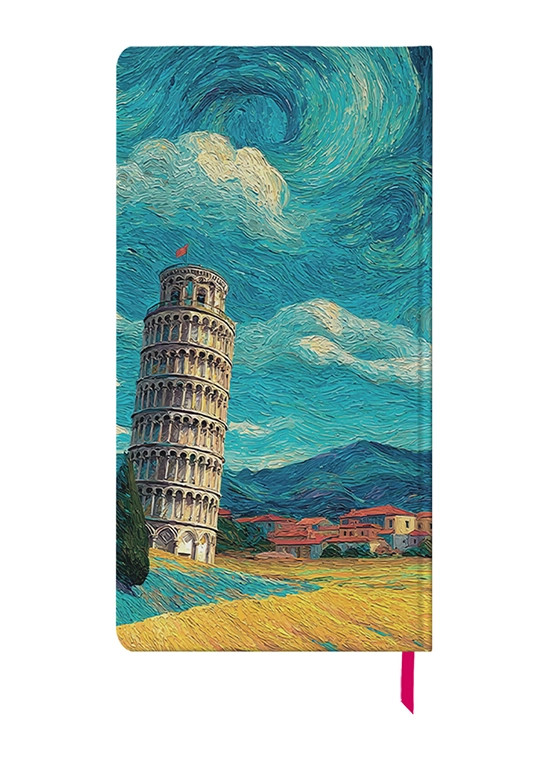 دفتر یادداشت پالتویی کد N-24 طرح شب پرستاره پیزا
